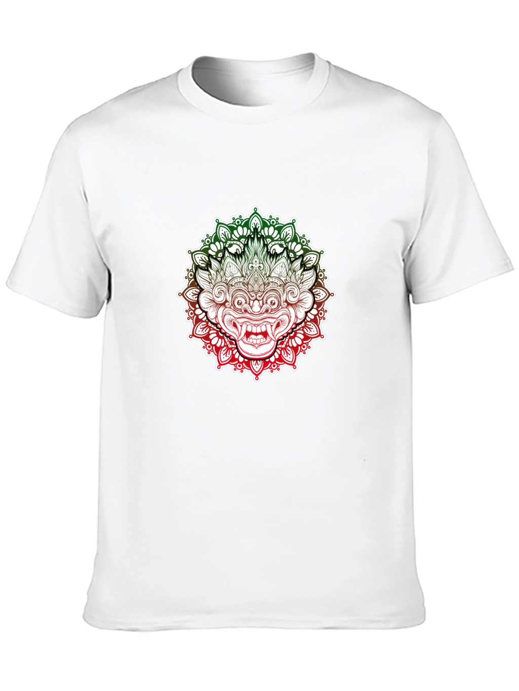 Barong Mandala Graphic Tee - Black Cotton Shirt