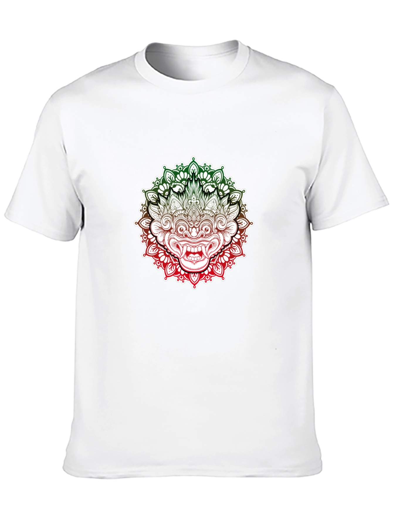 Barong Mandala Graphic Tee - Black Cotton Shirt