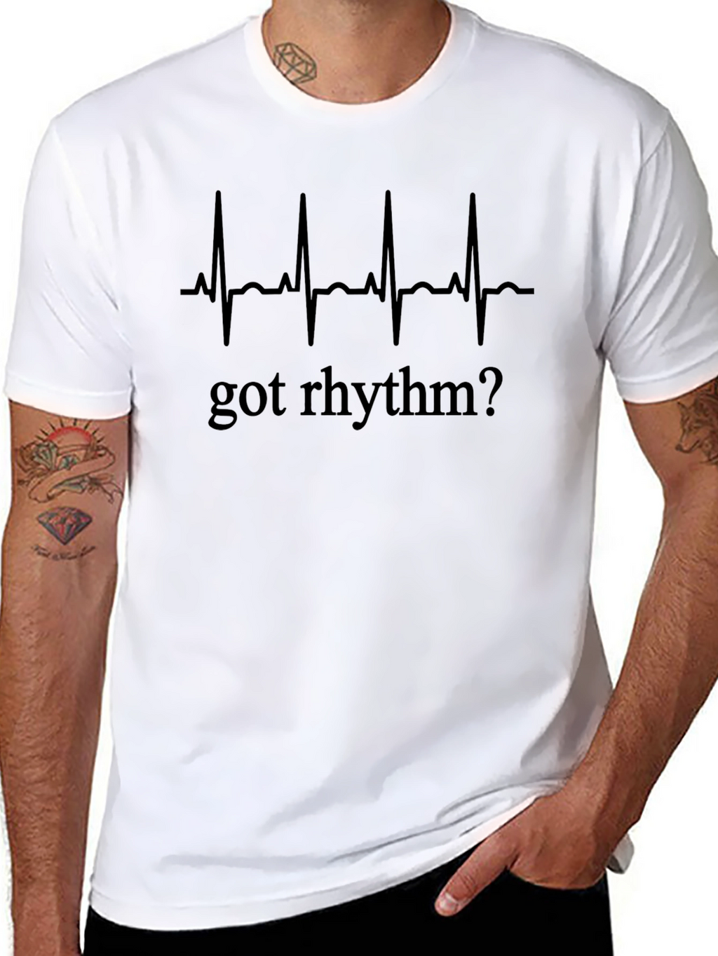 Got Rhythm? Graphic Tee - Mens Black T-Shirt
