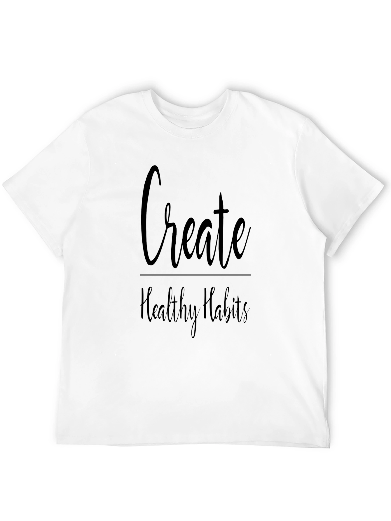 Create Healthy Habits Graphic Tee - Black