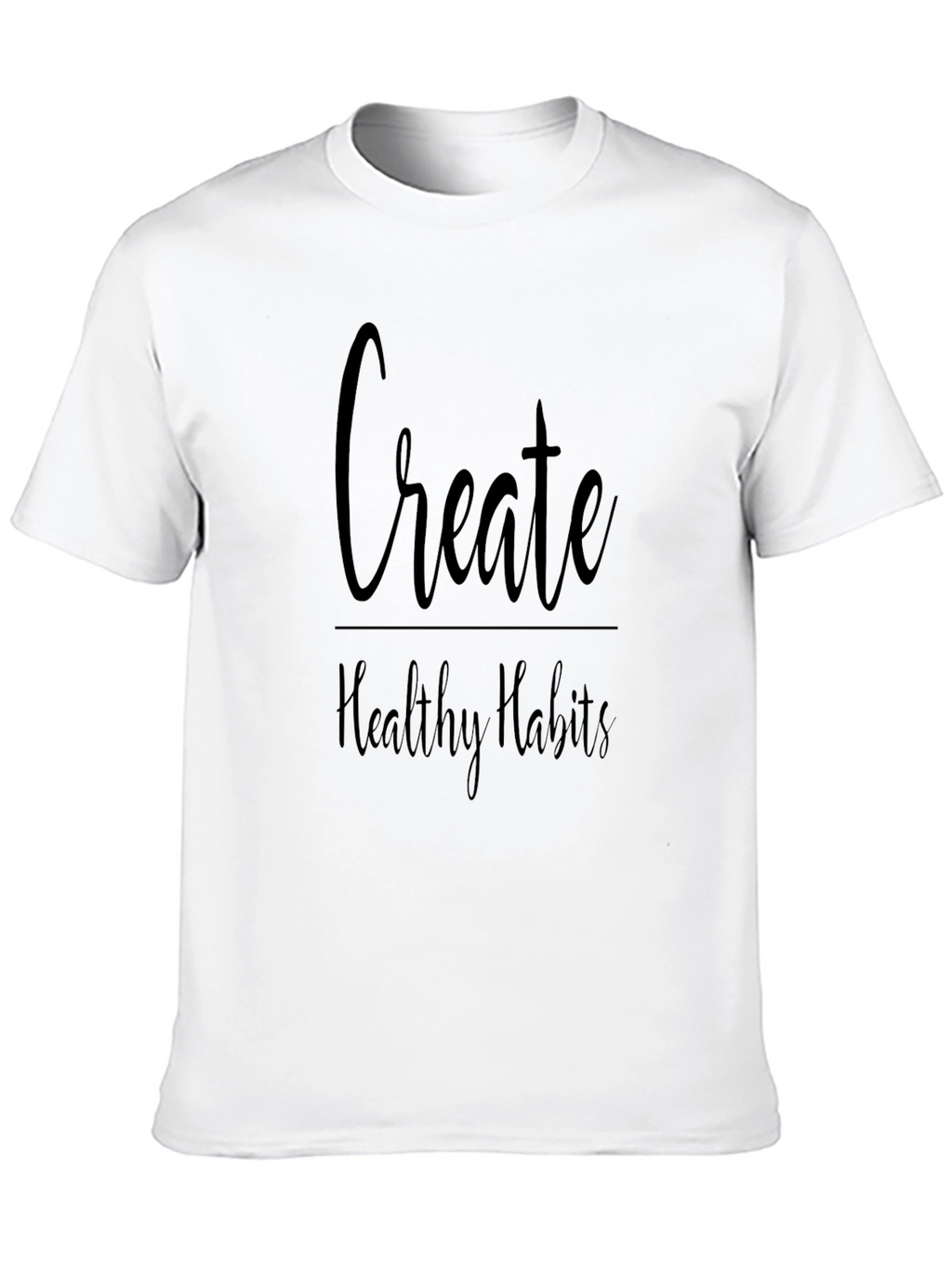 Create Healthy Habits Graphic Tee - Black