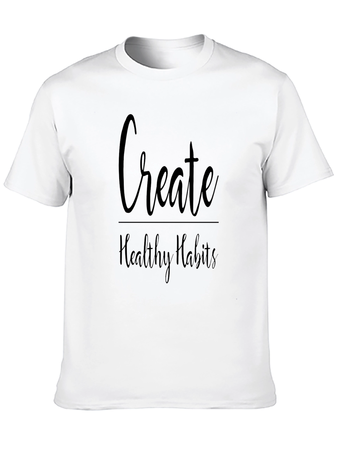 Create Healthy Habits Graphic Tee - Black