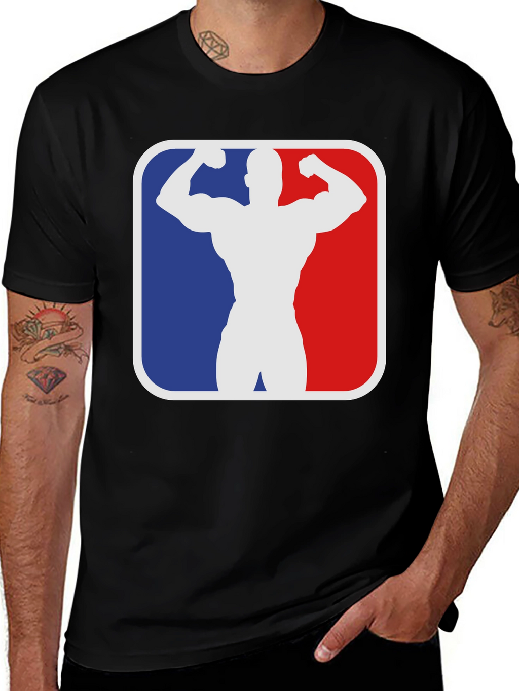 Muscle Bodybuilding Gym T-Shirt - Black