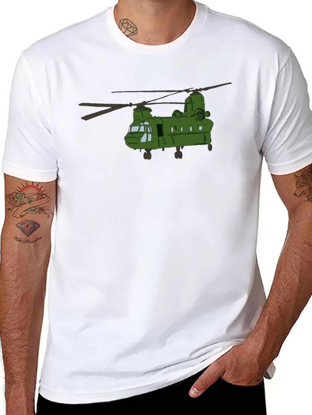 Chinook Helicopter T-Shirt - Military Aviation Tee