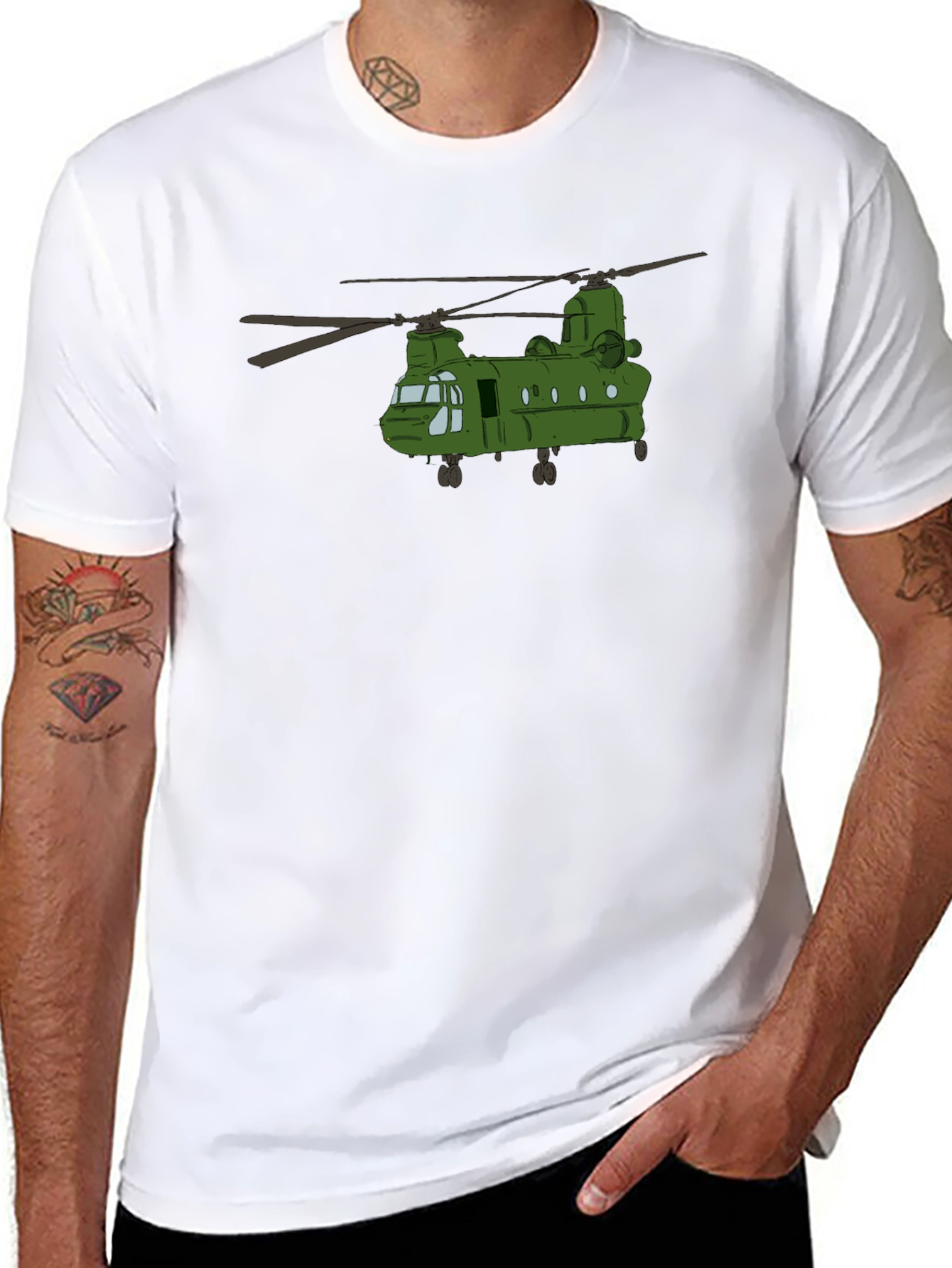 Chinook Helicopter T-Shirt - Military Aviation Tee