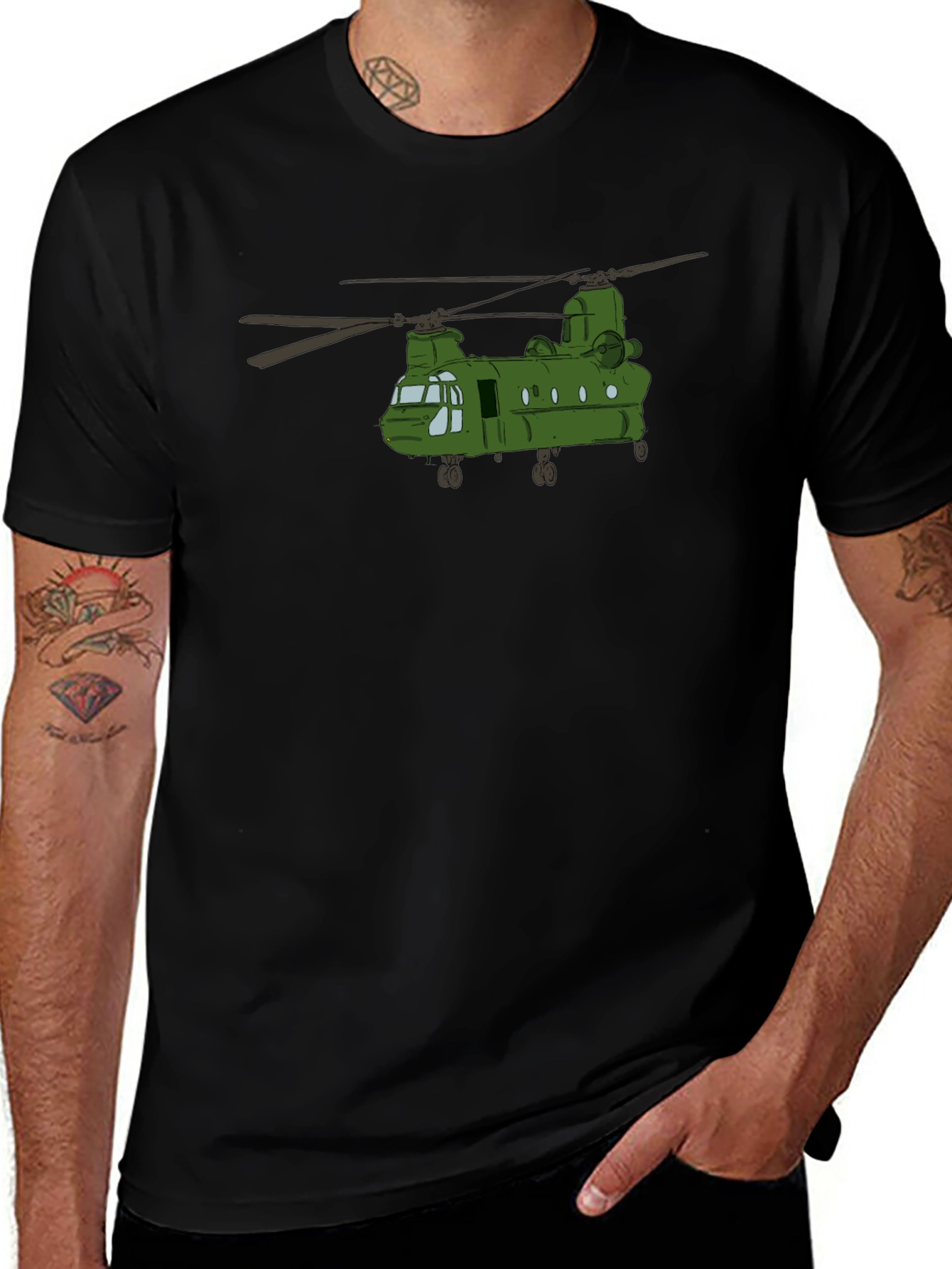 Chinook Helicopter T-Shirt - Military Aviation Tee