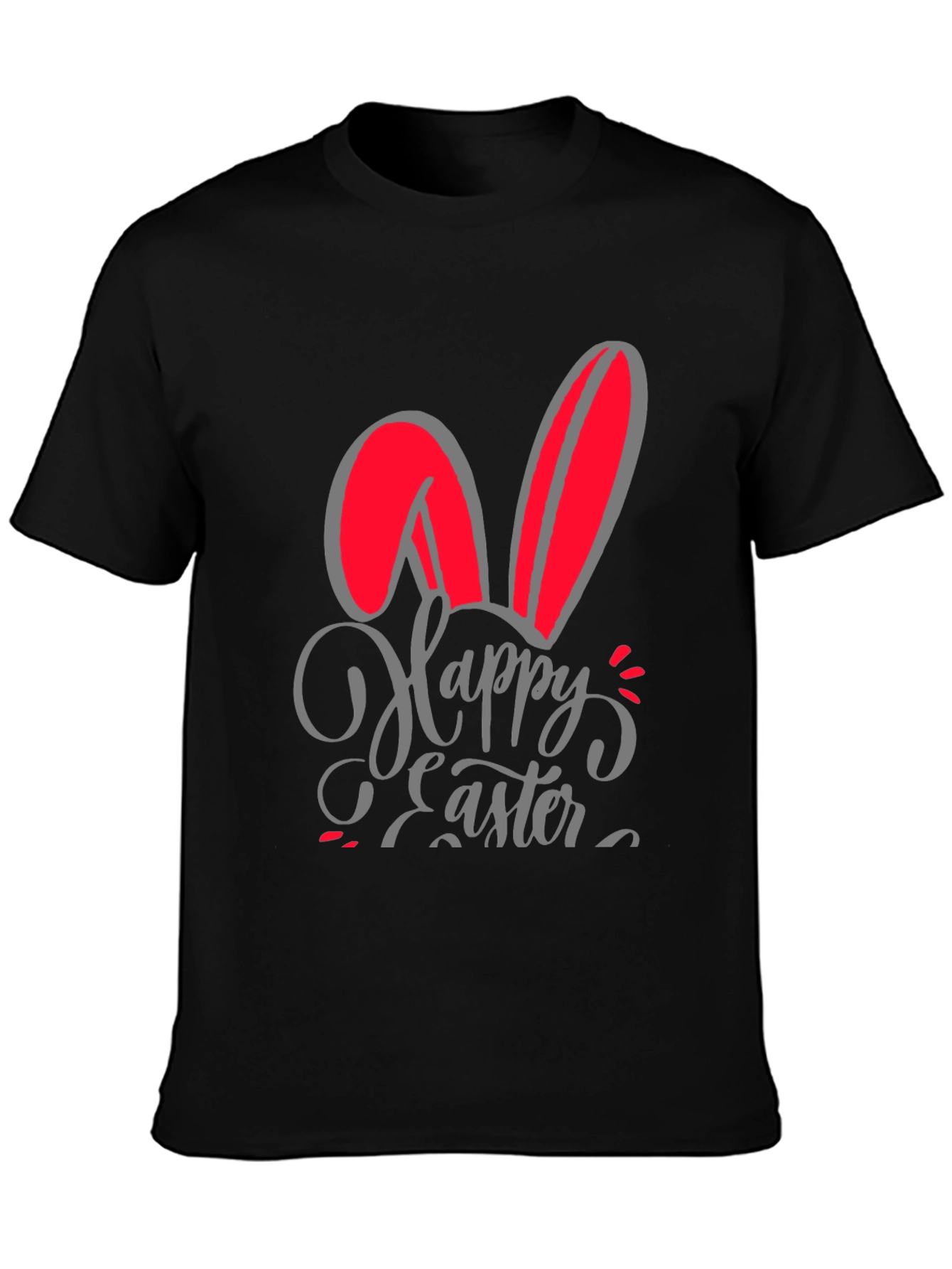 Happy Easter Bunny Ears Graphic T-Shirt