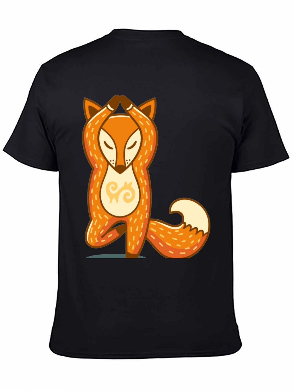 Yoga Fox Graphic T-Shirt - Meditating Animal Tee