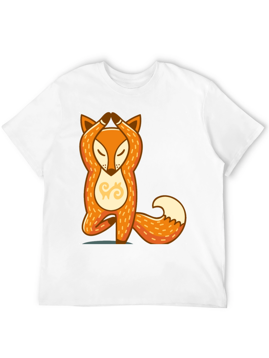 Yoga Fox Graphic T-Shirt - Meditating Animal Tee