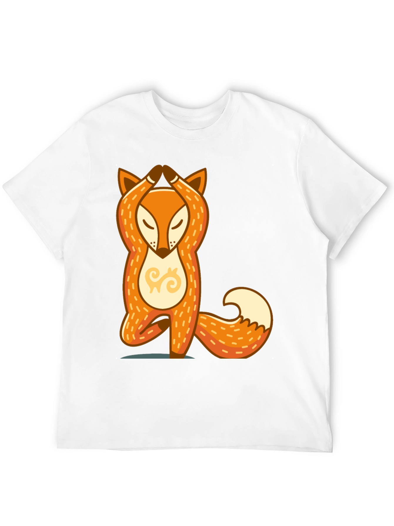 Yoga Fox Graphic T-Shirt - Meditating Animal Tee