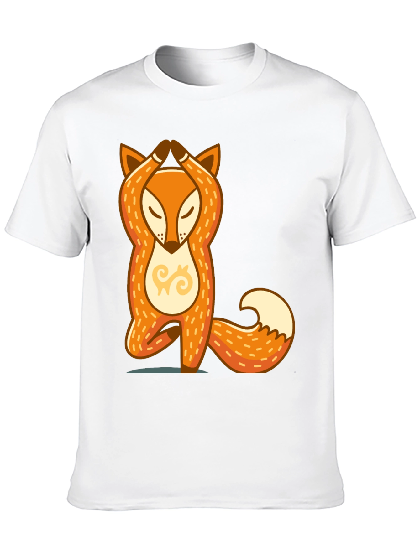 Yoga Fox Graphic T-Shirt - Meditating Animal Tee