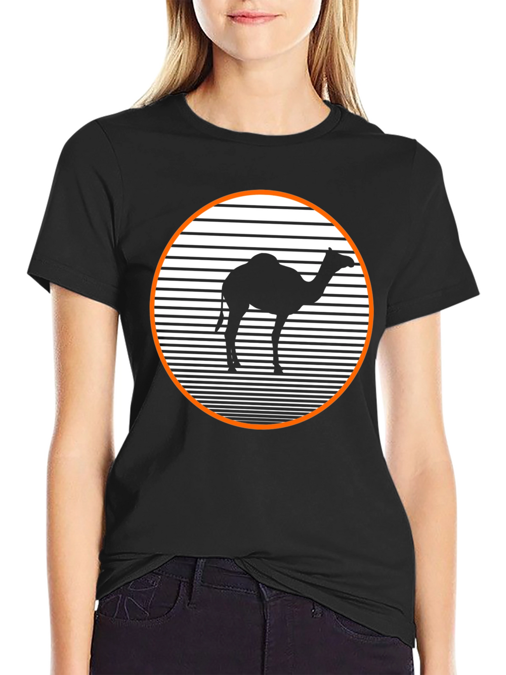 Retro Camel T-Shirt - Black Graphic Tee