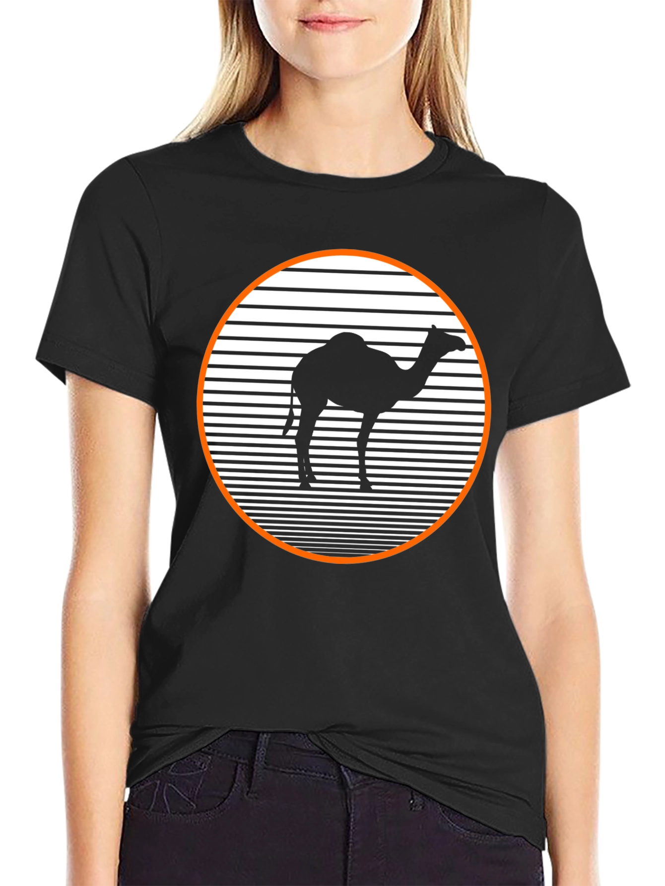 Retro Camel T-Shirt - Black Graphic Tee