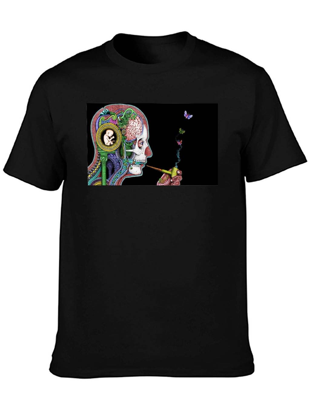 Surreal Skull & Butterfly T-Shirt