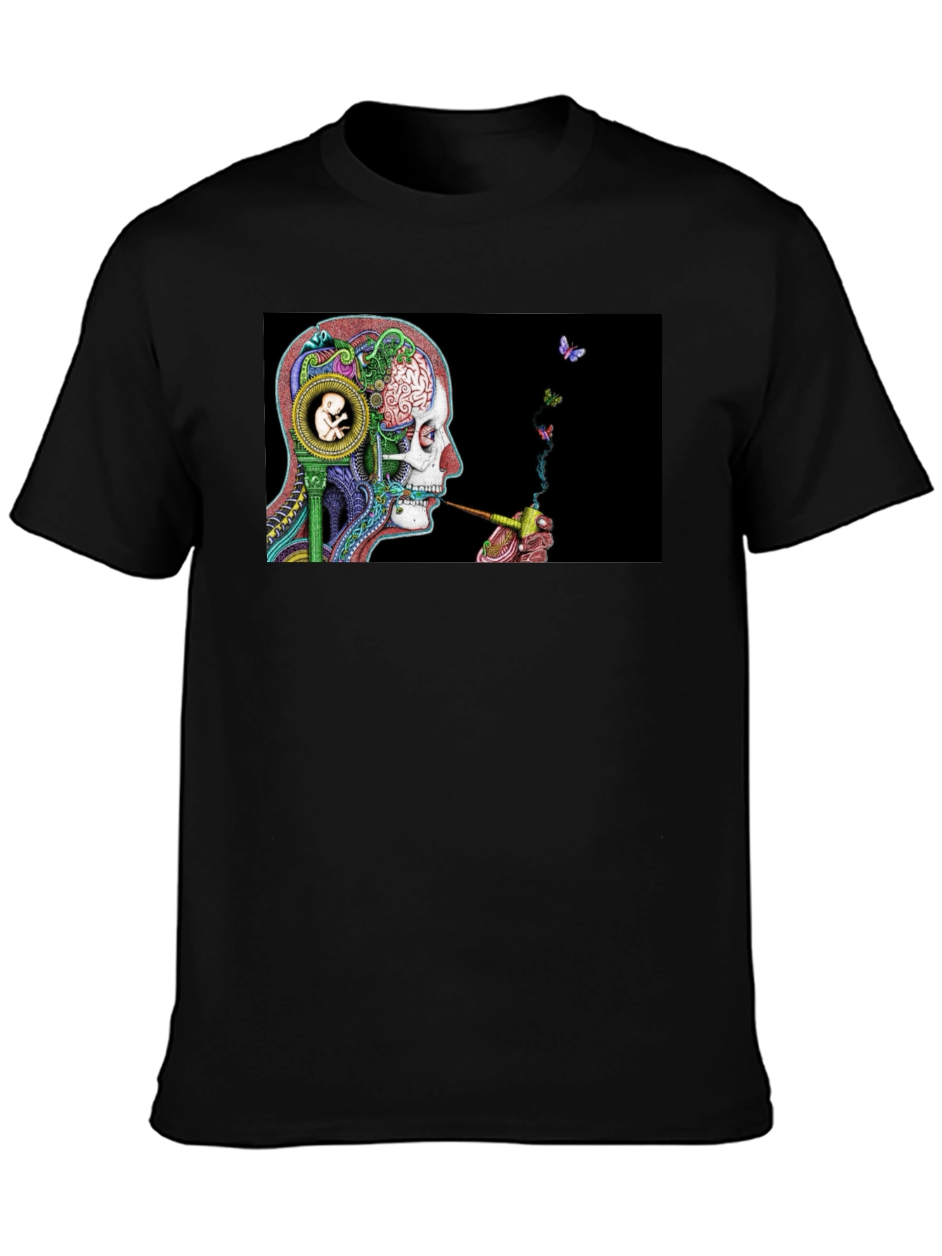 Surreal Skull & Butterfly T-Shirt
