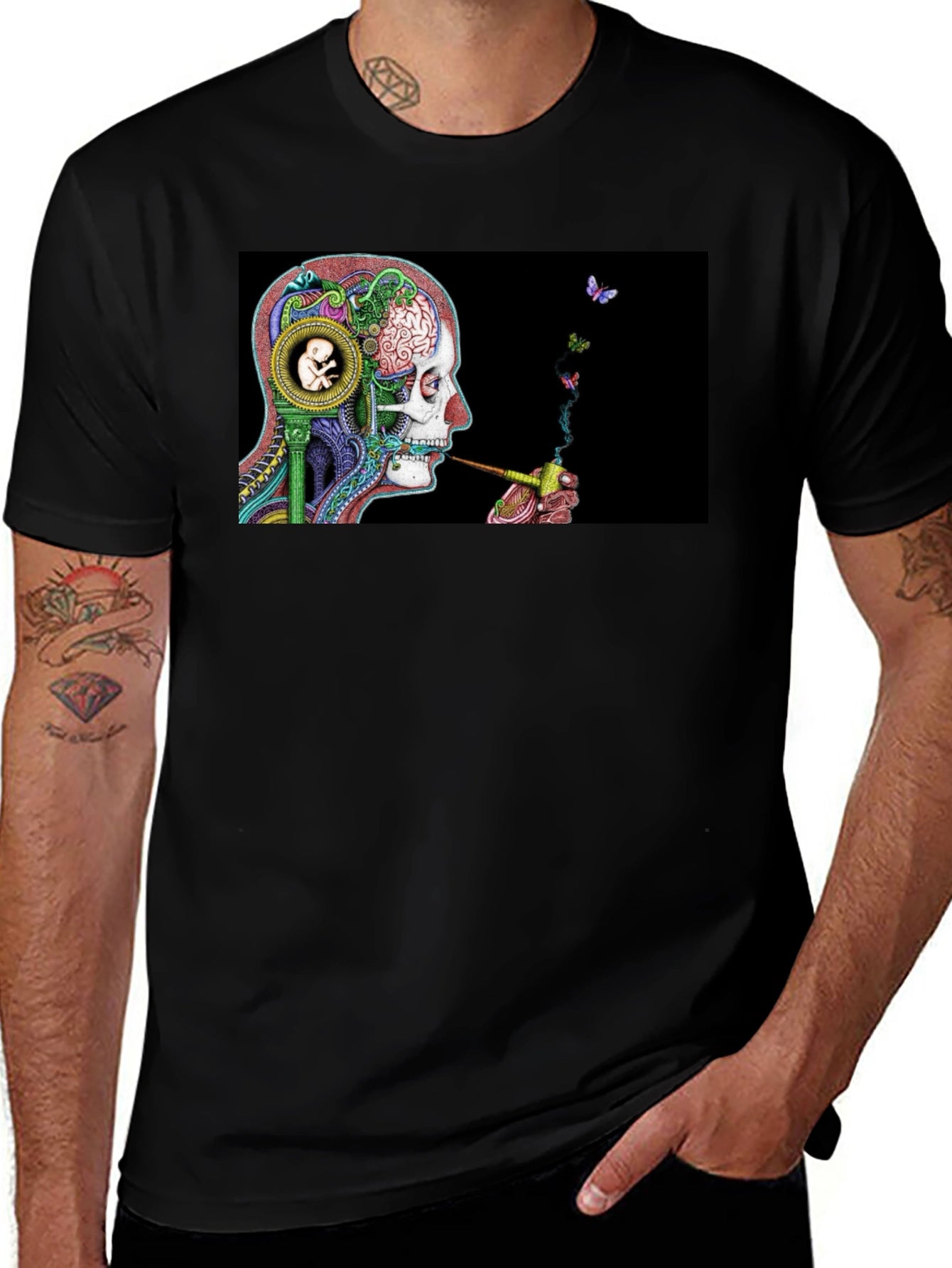 Surreal Skull & Butterfly T-Shirt