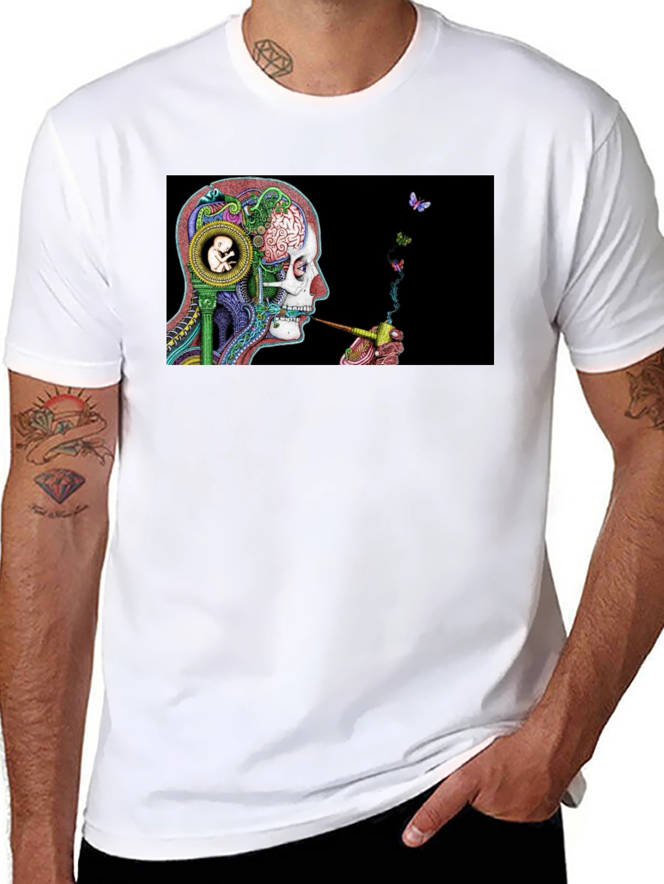 Surreal Skull & Butterfly T-Shirt