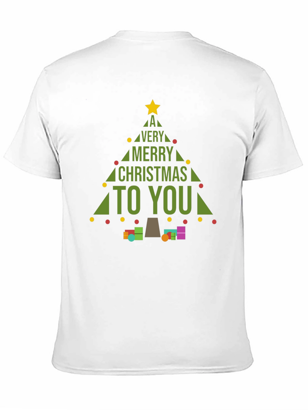 Merry Christmas Tree Graphic T-Shirt