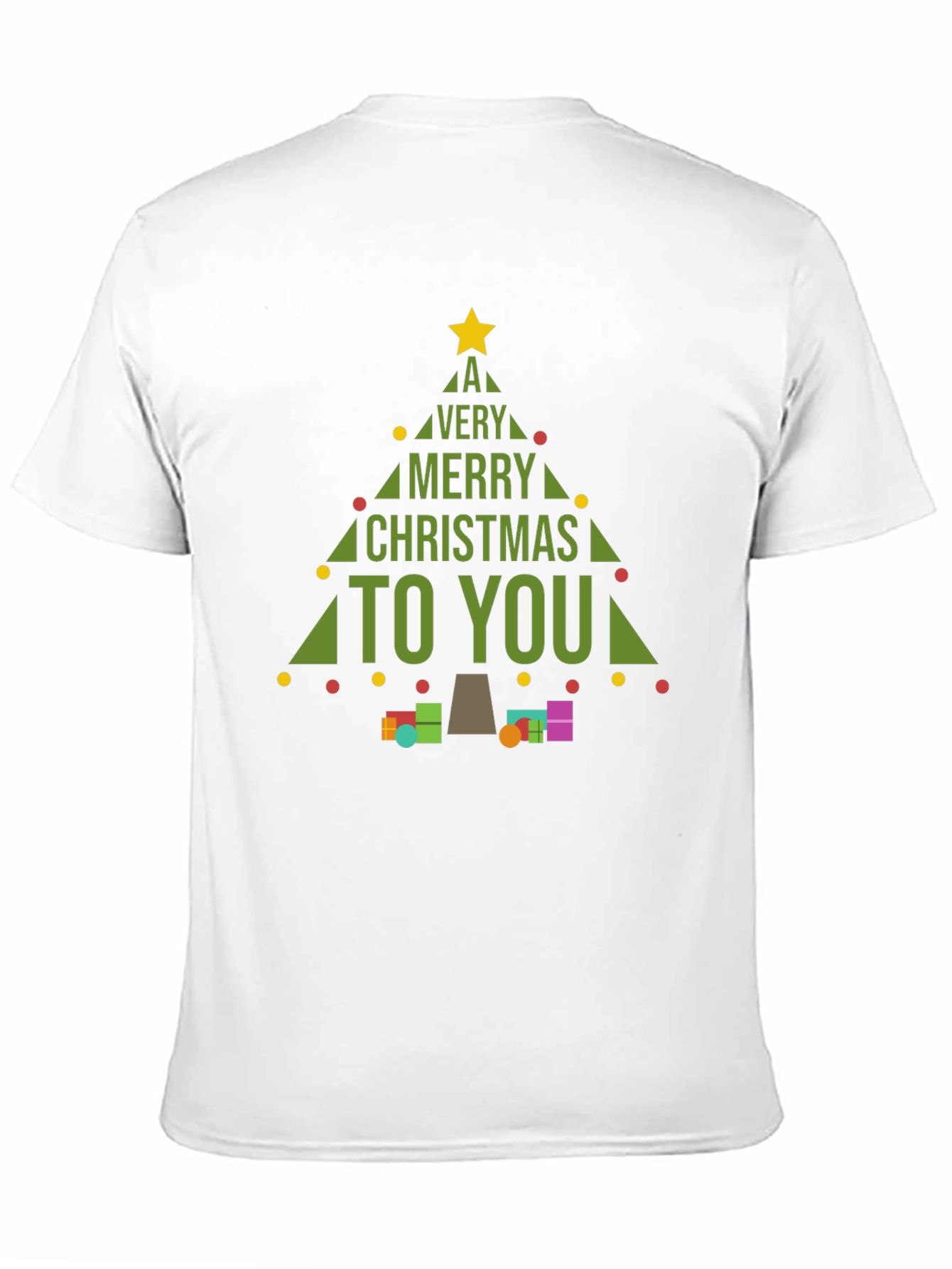 Merry Christmas Tree Graphic T-Shirt