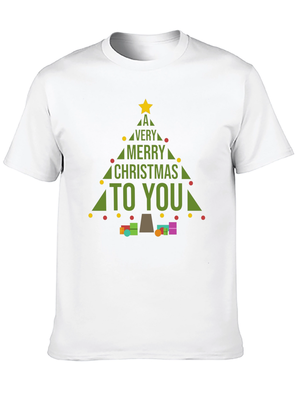 Merry Christmas Tree Graphic T-Shirt