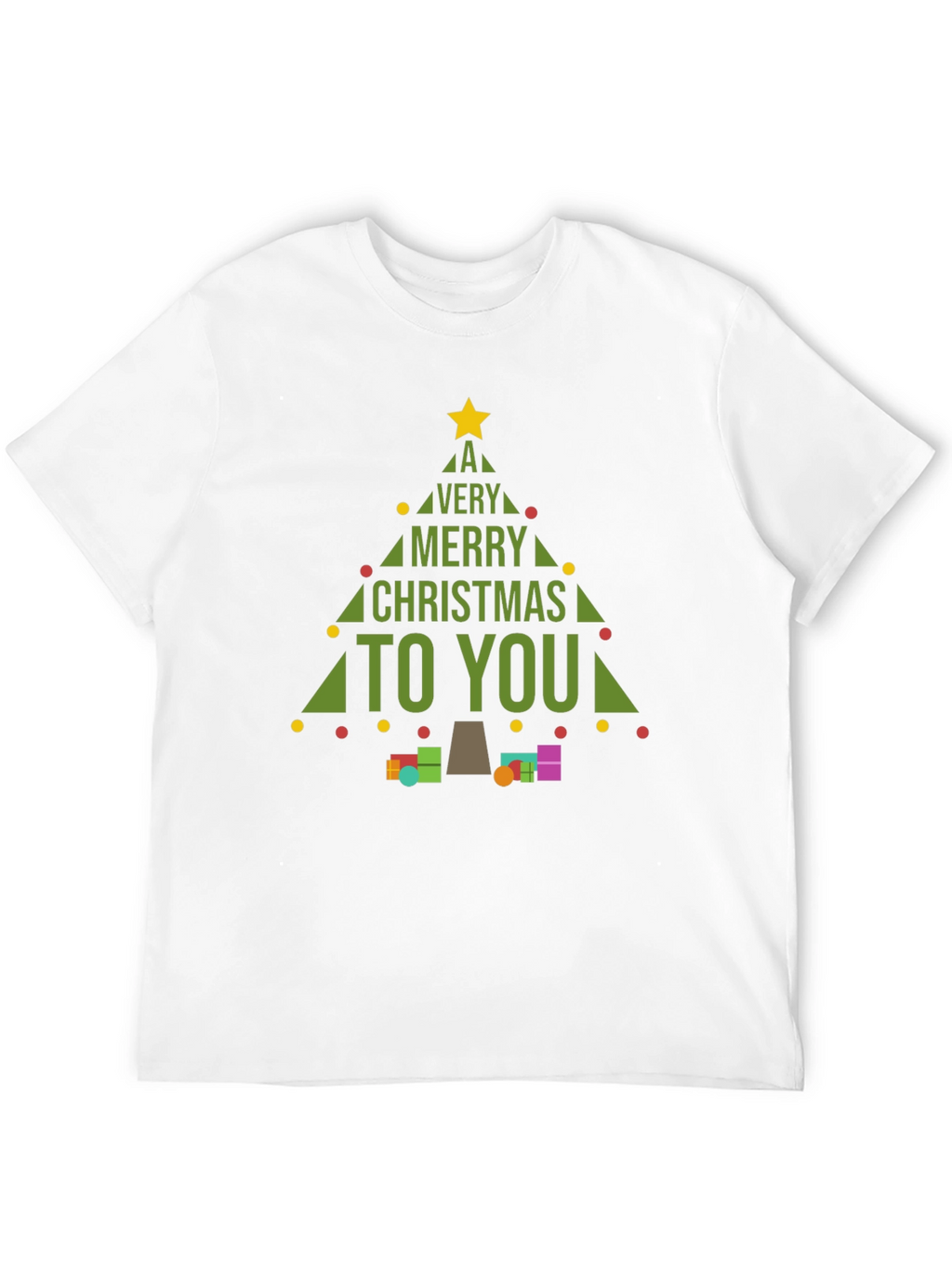 Merry Christmas Tree Graphic T-Shirt