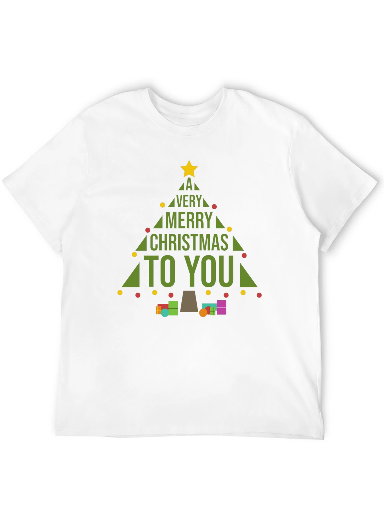 Merry Christmas Tree Graphic T-Shirt