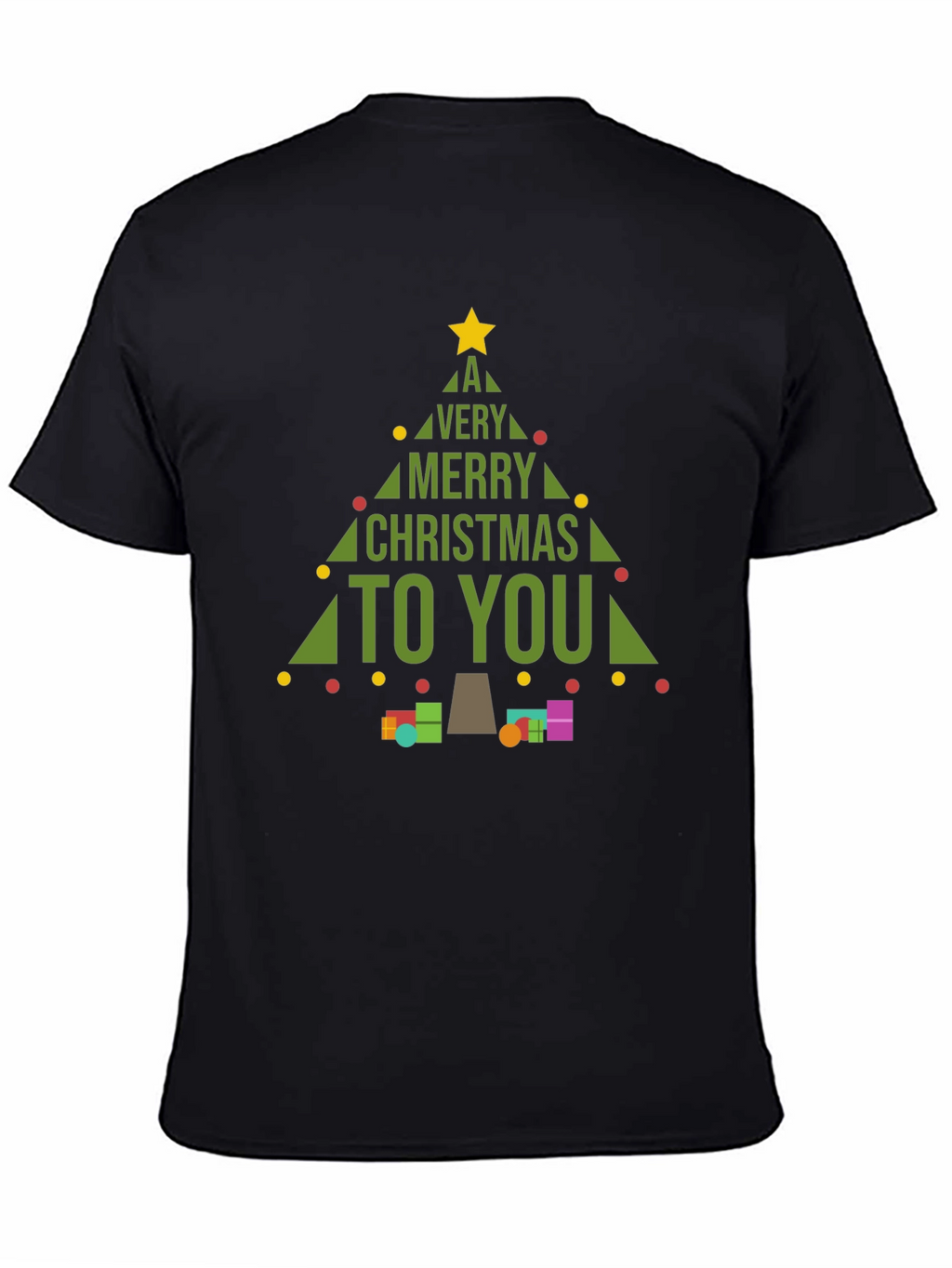 Merry Christmas Tree Graphic T-Shirt