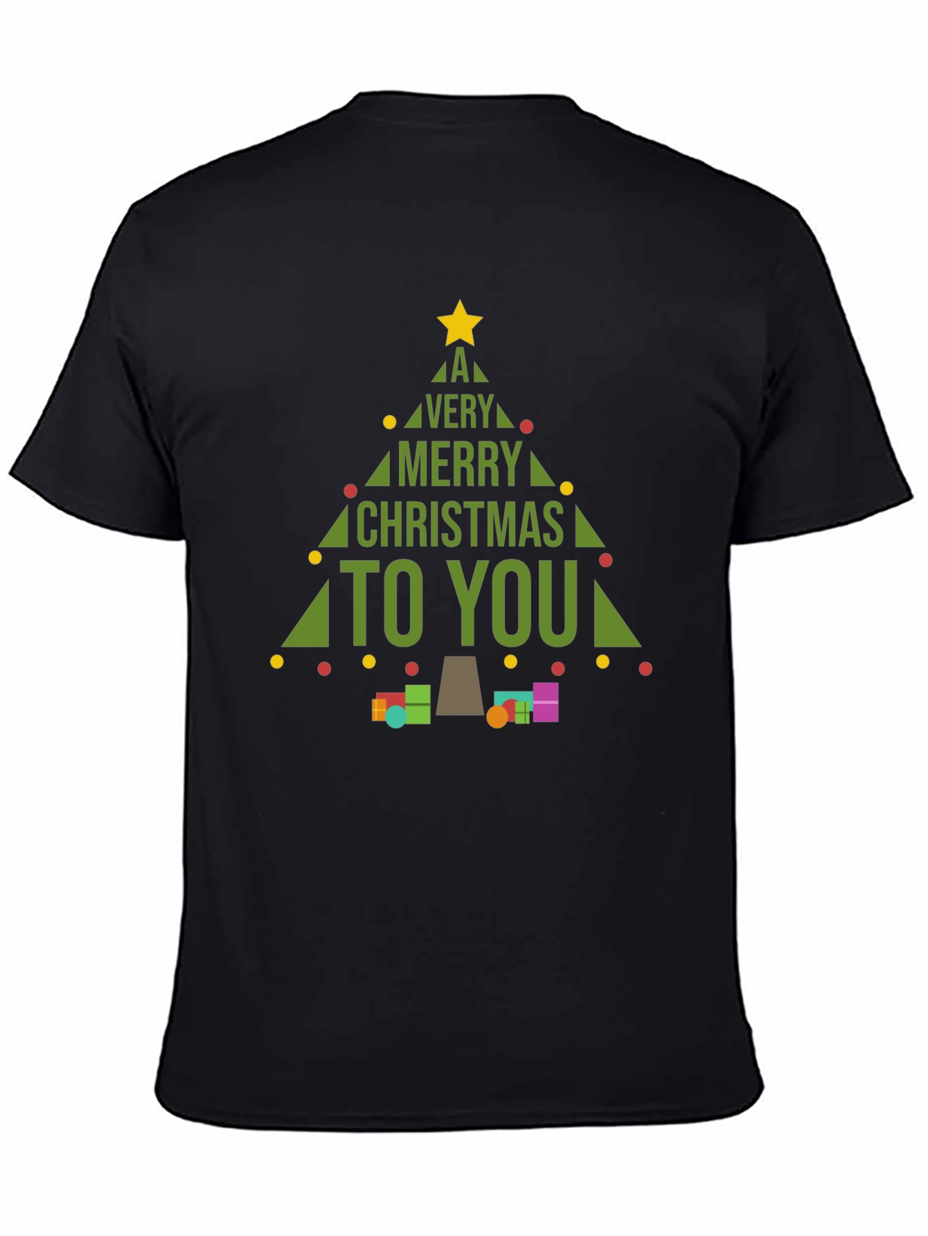 Merry Christmas Tree Graphic T-Shirt