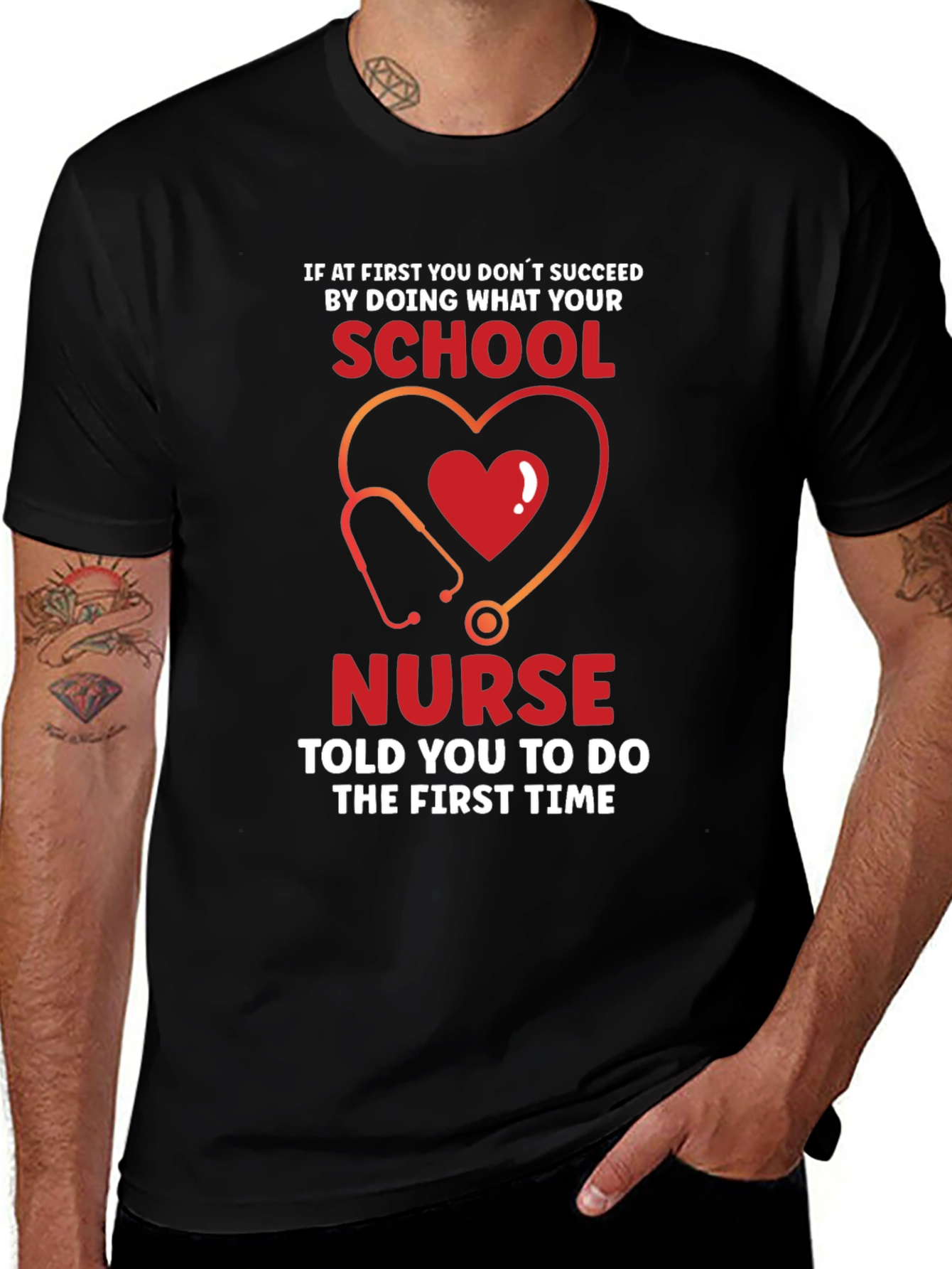 School Nurse T-Shirt: If at First You Dont Succeed Tee