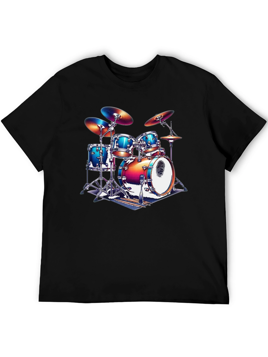 Drum Kit Graphic T-Shirt - Music Lover Tee