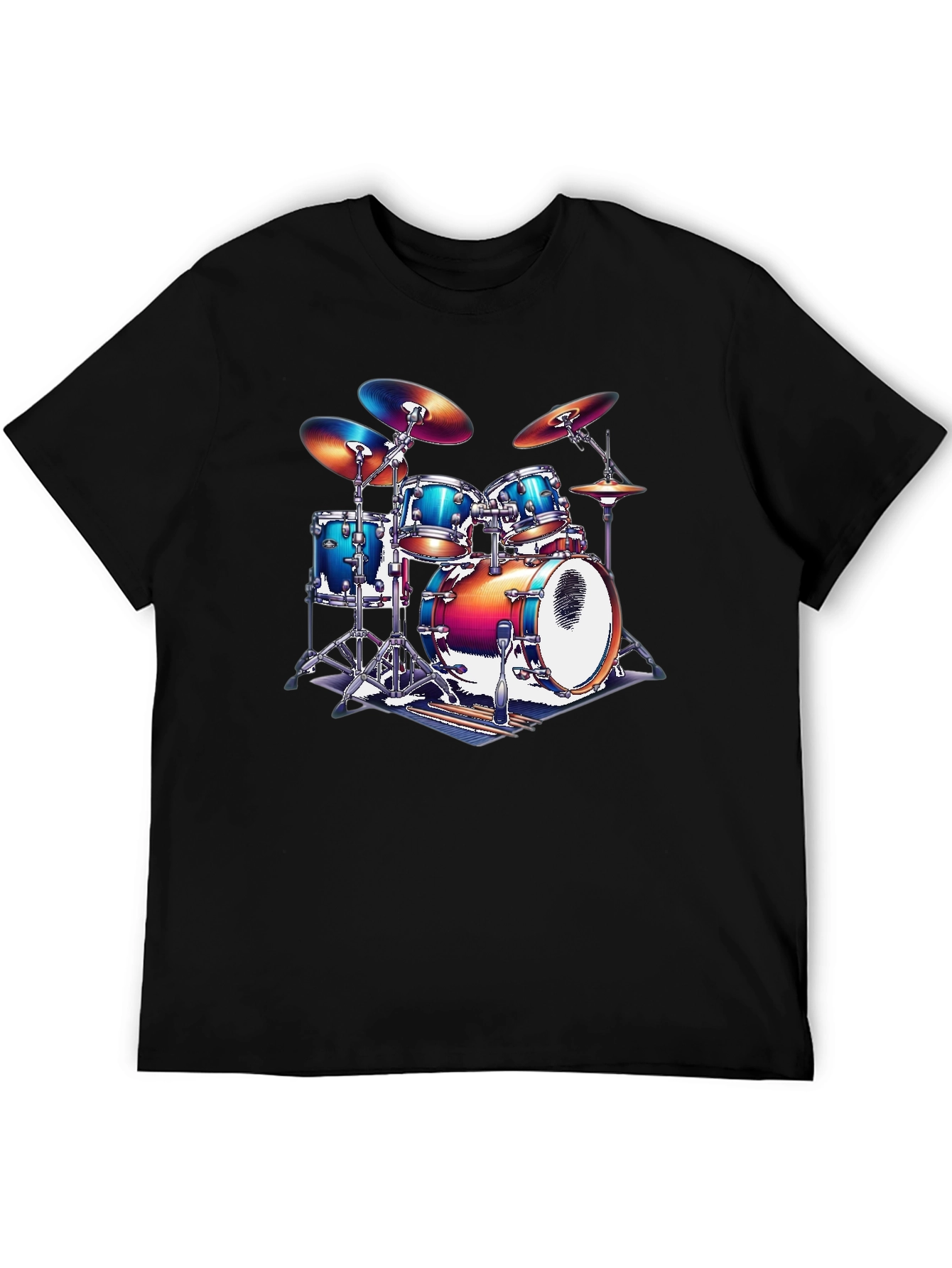 Drum Kit Graphic T-Shirt - Music Lover Tee