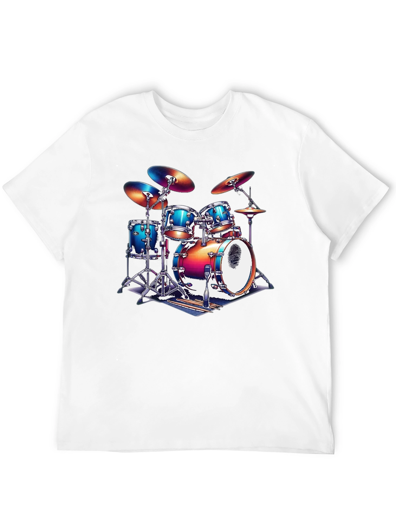 Drum Kit Graphic T-Shirt - Music Lover Tee