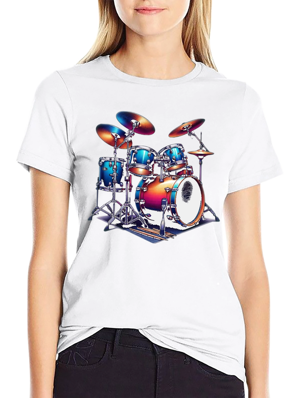 Drum Kit Graphic T-Shirt - Music Lover Tee