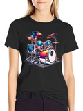 Drum Kit Graphic T-Shirt - Music Lover Tee