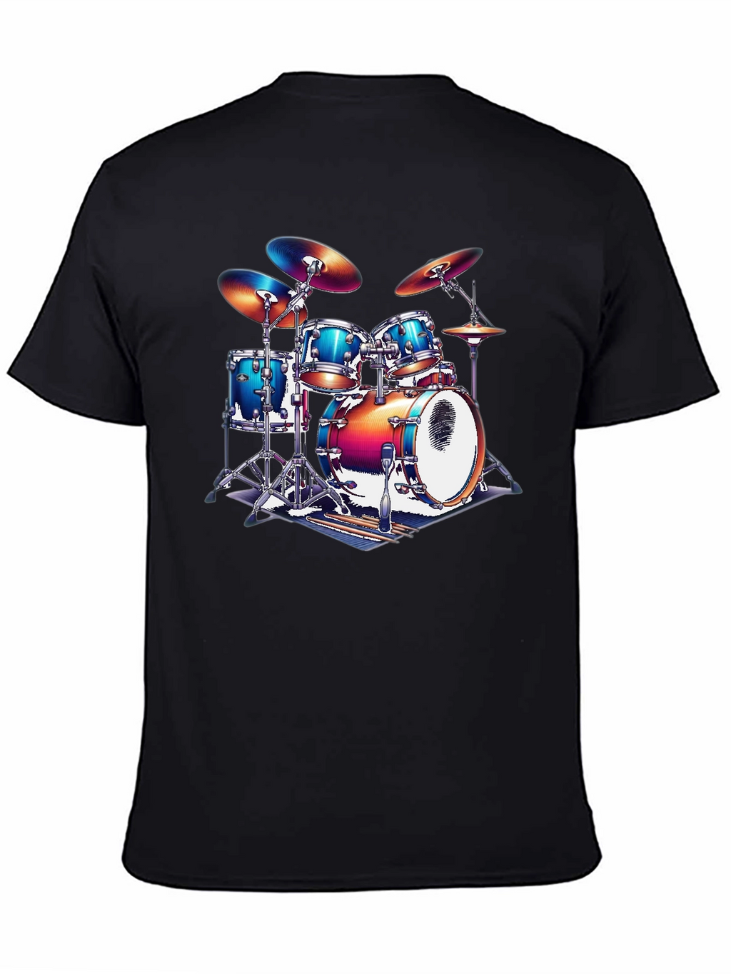 Drum Kit Graphic T-Shirt - Music Lover Tee