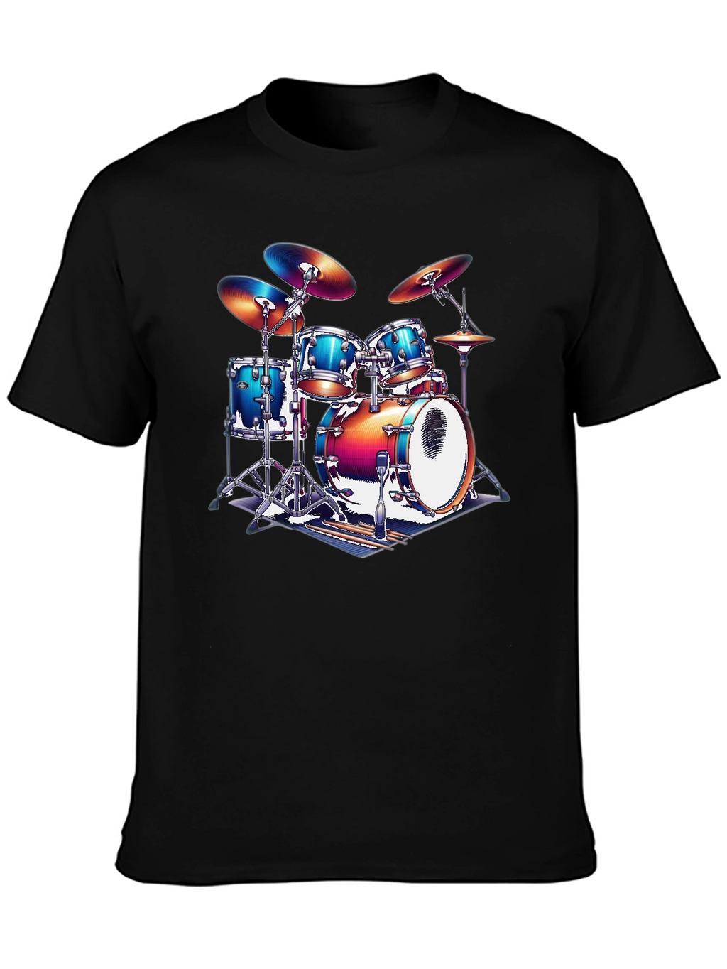Drum Kit Graphic T-Shirt - Music Lover Tee