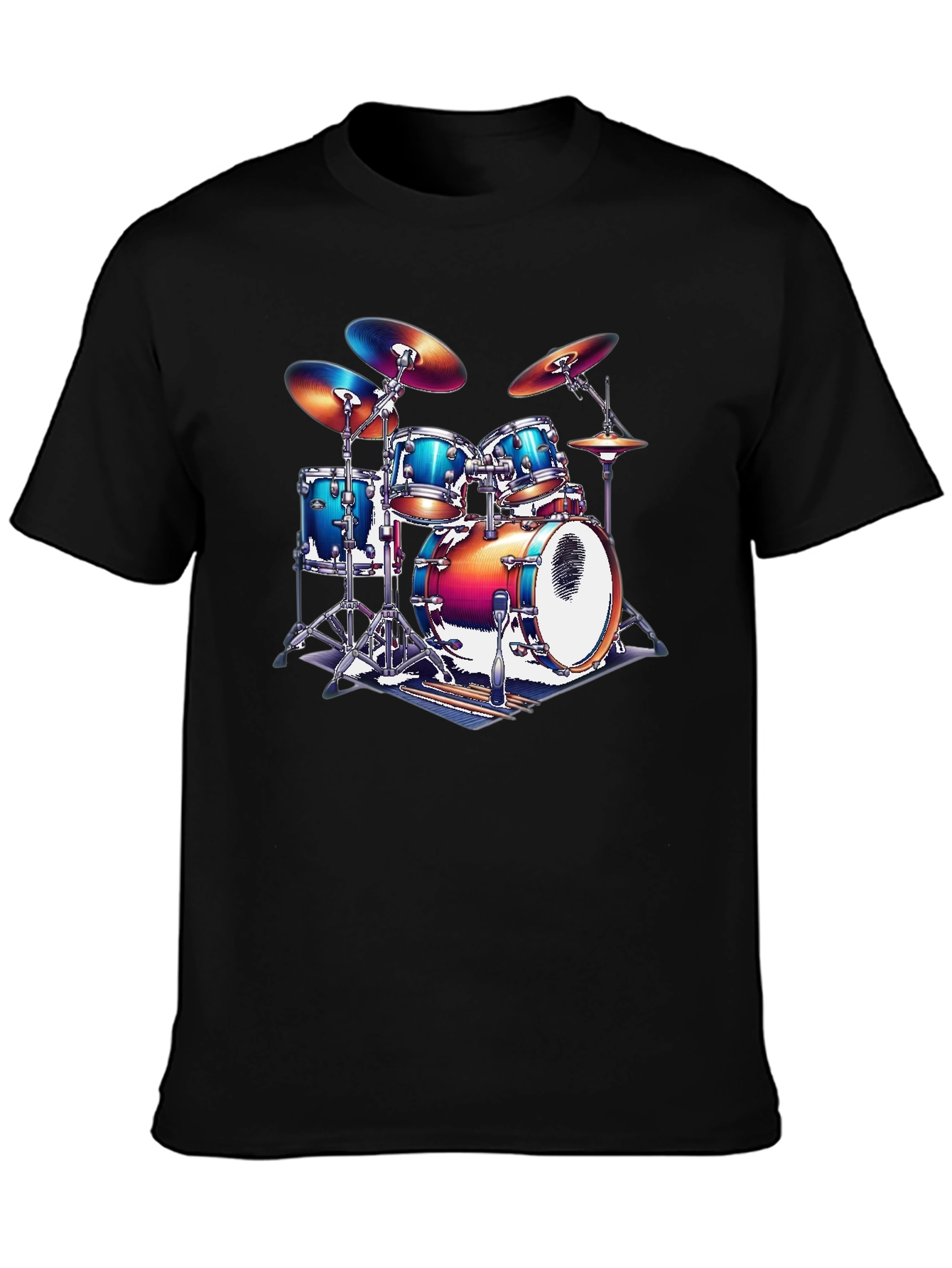 Drum Kit Graphic T-Shirt - Music Lover Tee