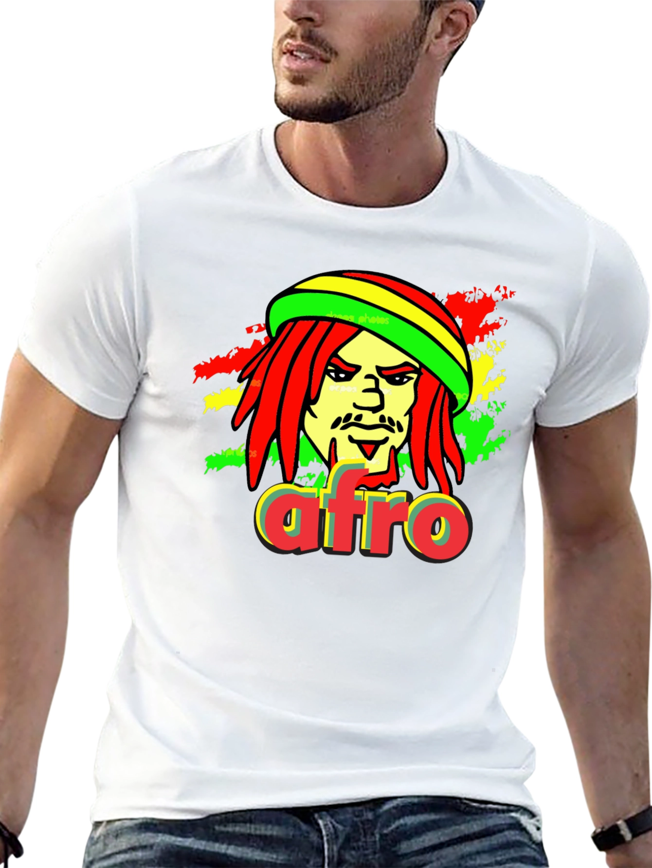 Rasta Afro T-Shirt - Reggae Inspired Graphic Tee
