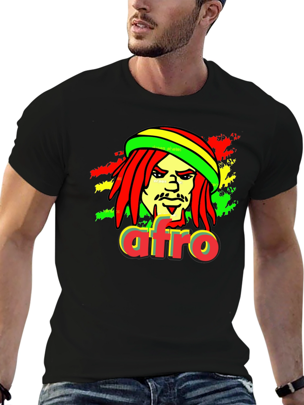 Rasta Afro T-Shirt - Reggae Inspired Graphic Tee