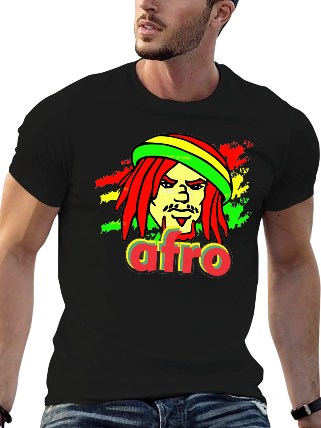 Rasta Afro T-Shirt - Reggae Inspired Graphic Tee