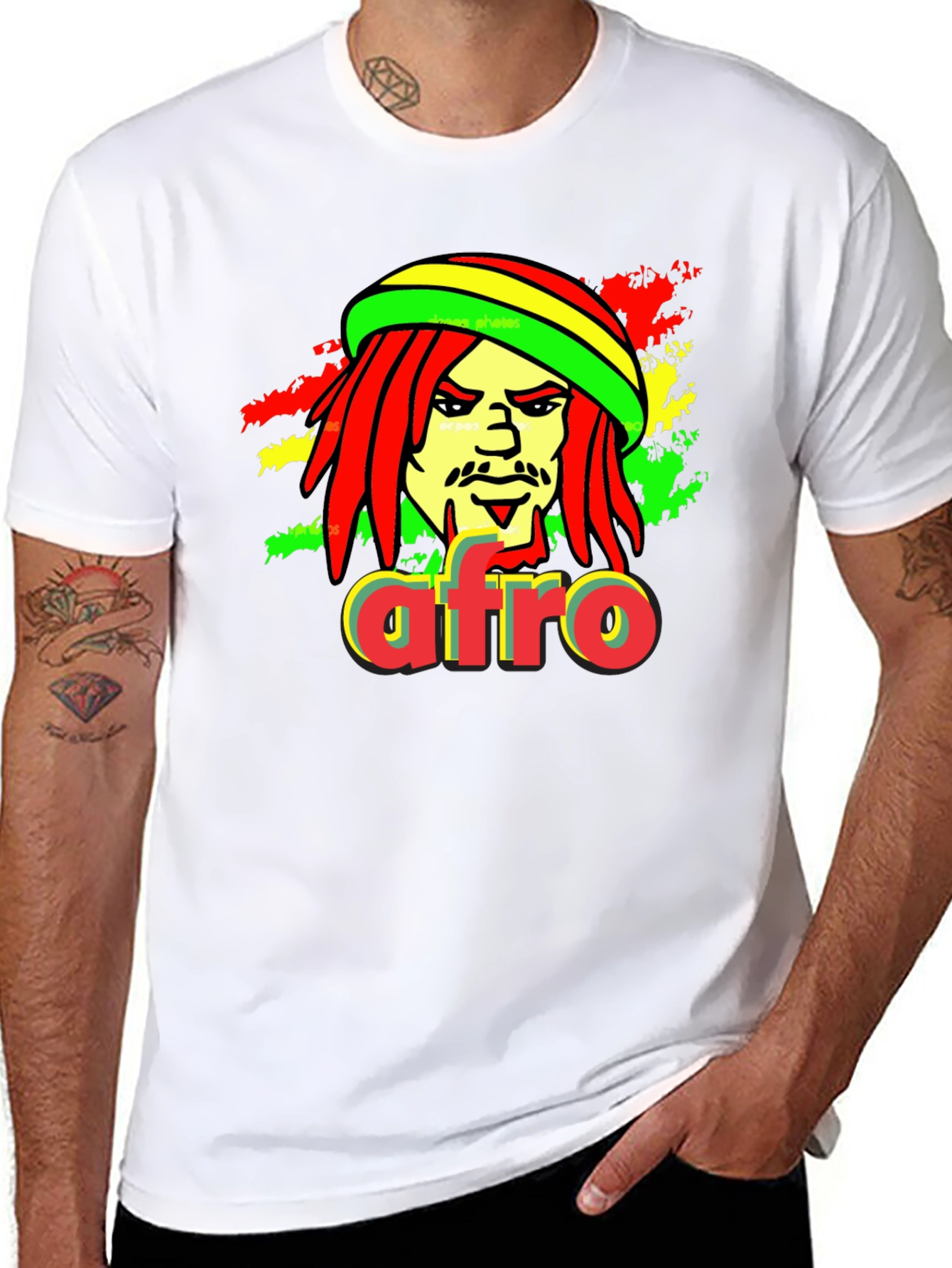 Rasta Afro T-Shirt - Reggae Inspired Graphic Tee