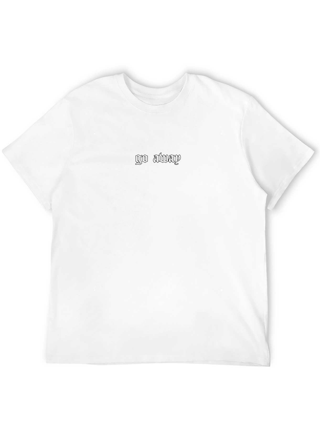 Go Away T-Shirt - Black Crew Neck Tee for Men
