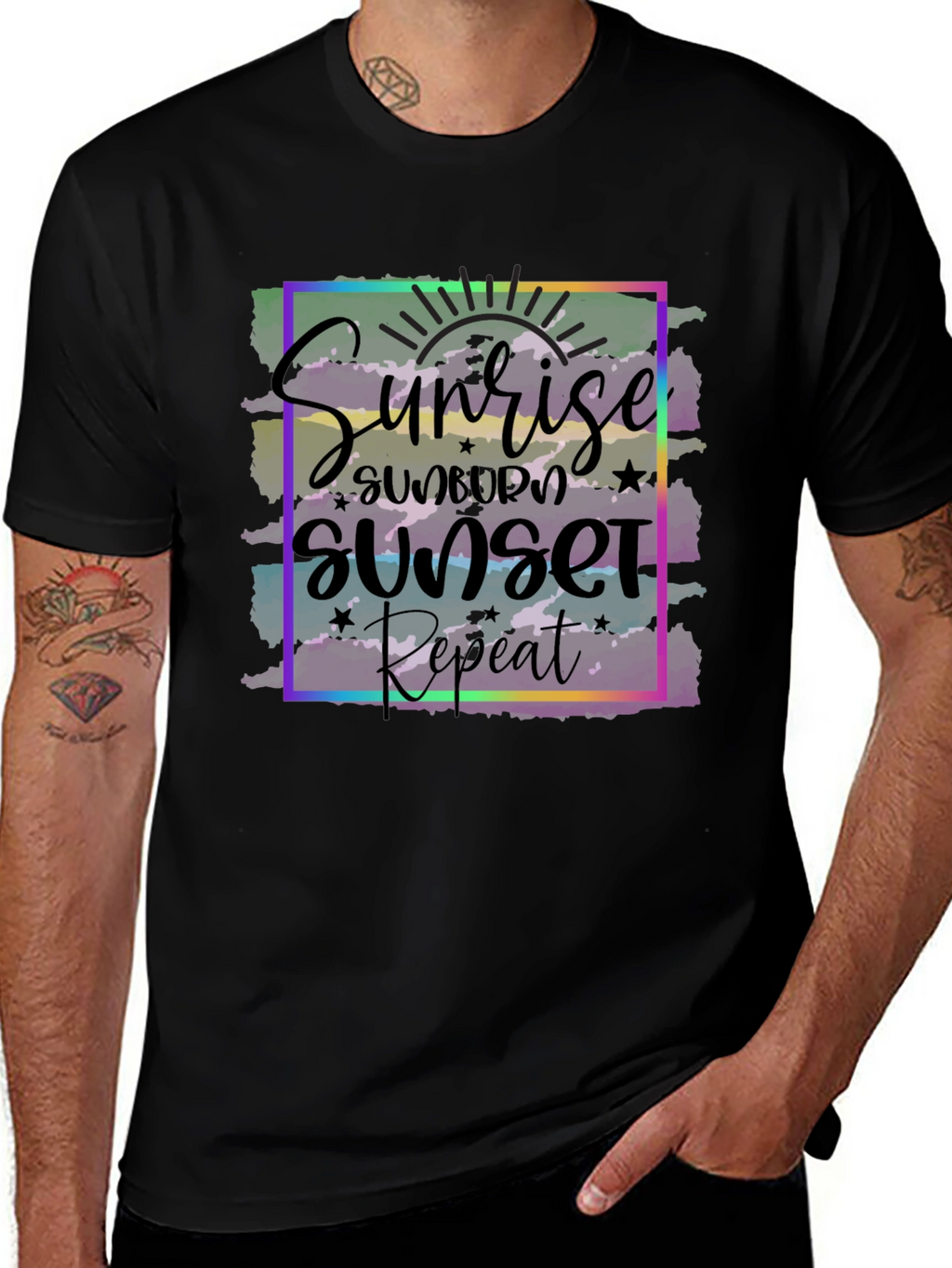 Sunrise Sunset Repeat Graphic T-Shirt