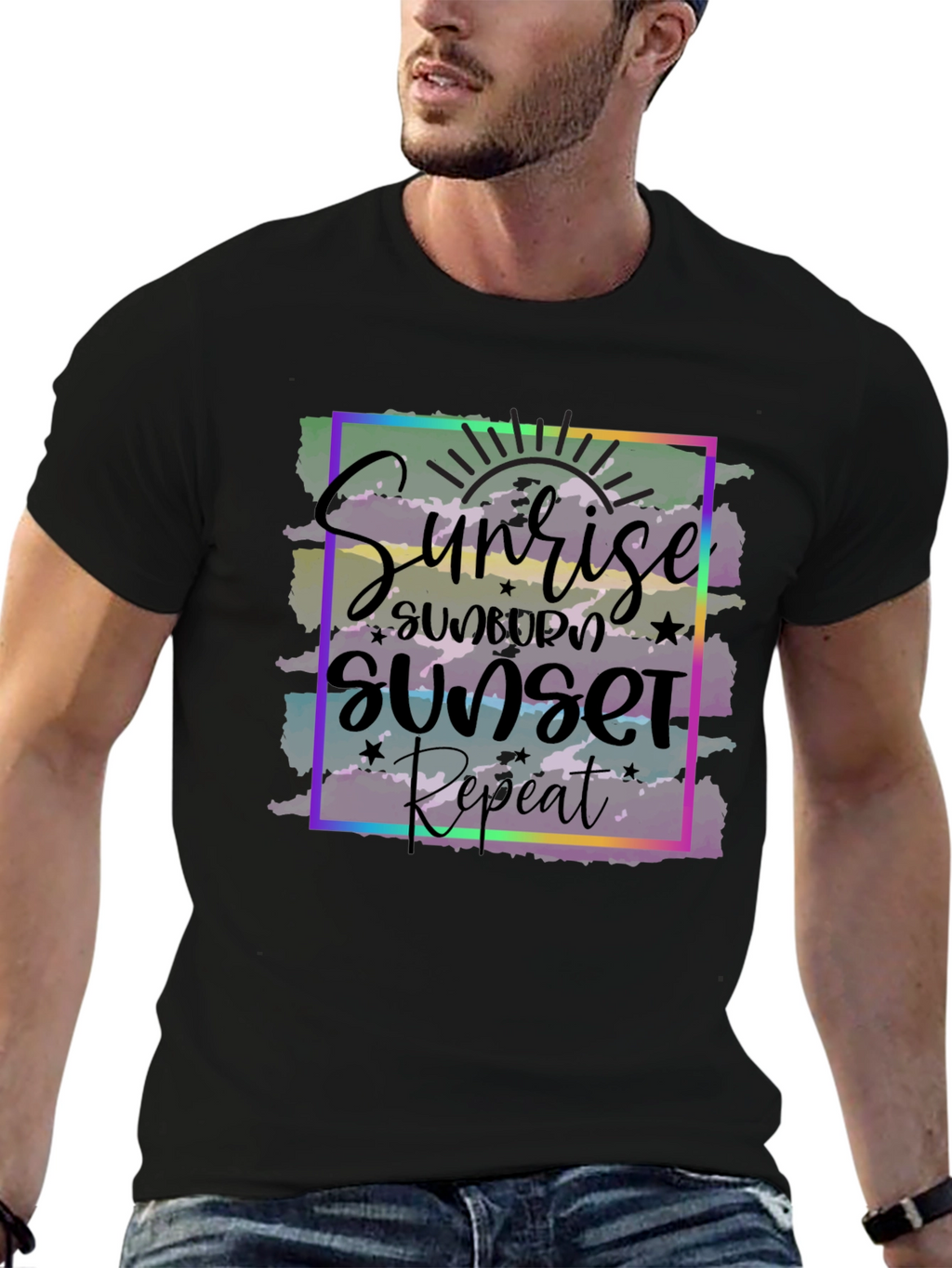 Sunrise Sunset Repeat Graphic T-Shirt