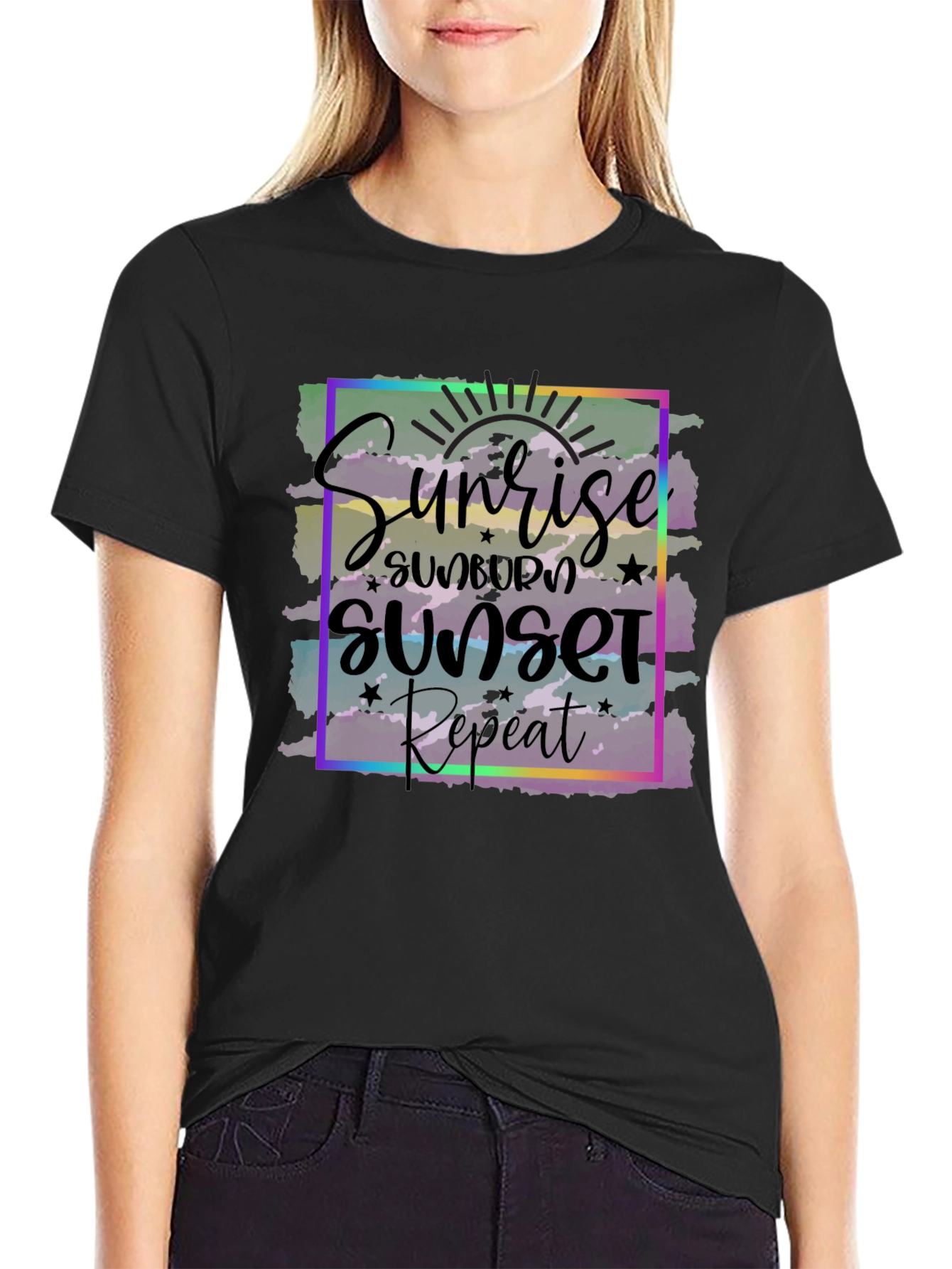 Sunrise Sunset Repeat Graphic T-Shirt