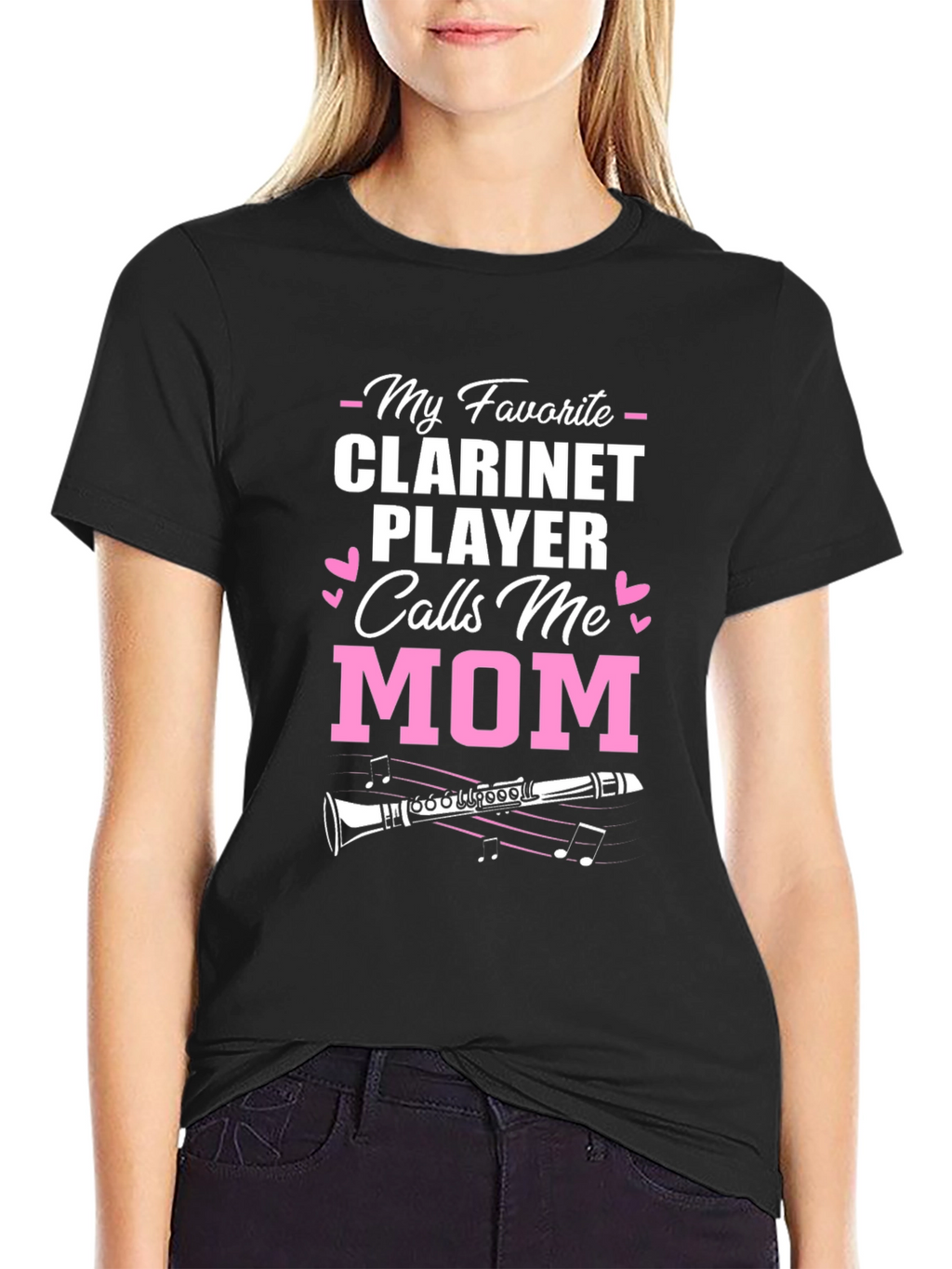 Clarinet Player Mom Graphic T-Shirt