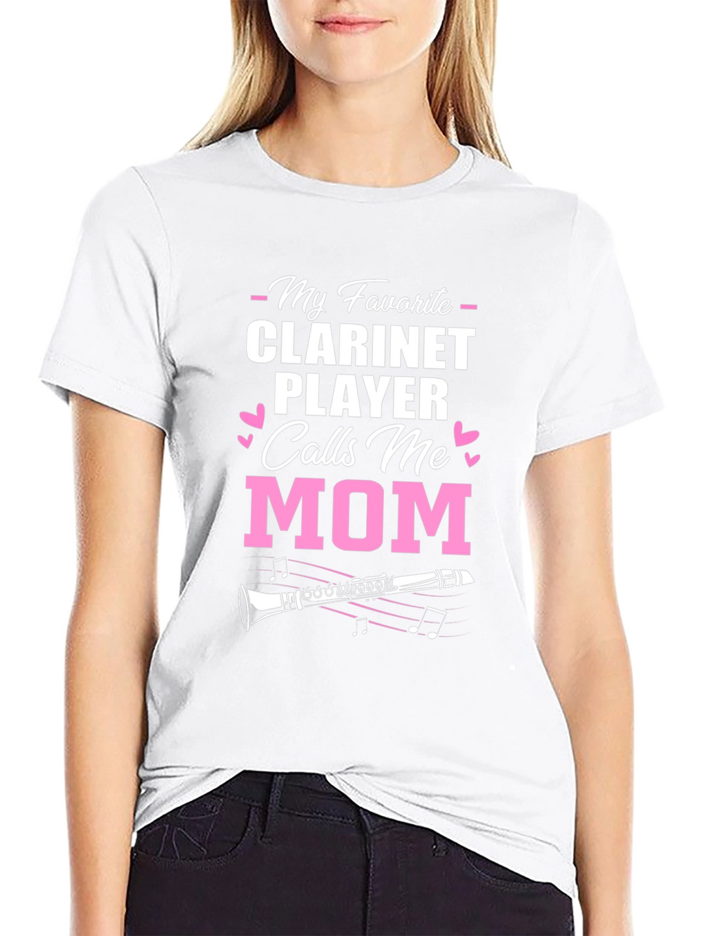 Clarinet Player Mom Graphic T-Shirt