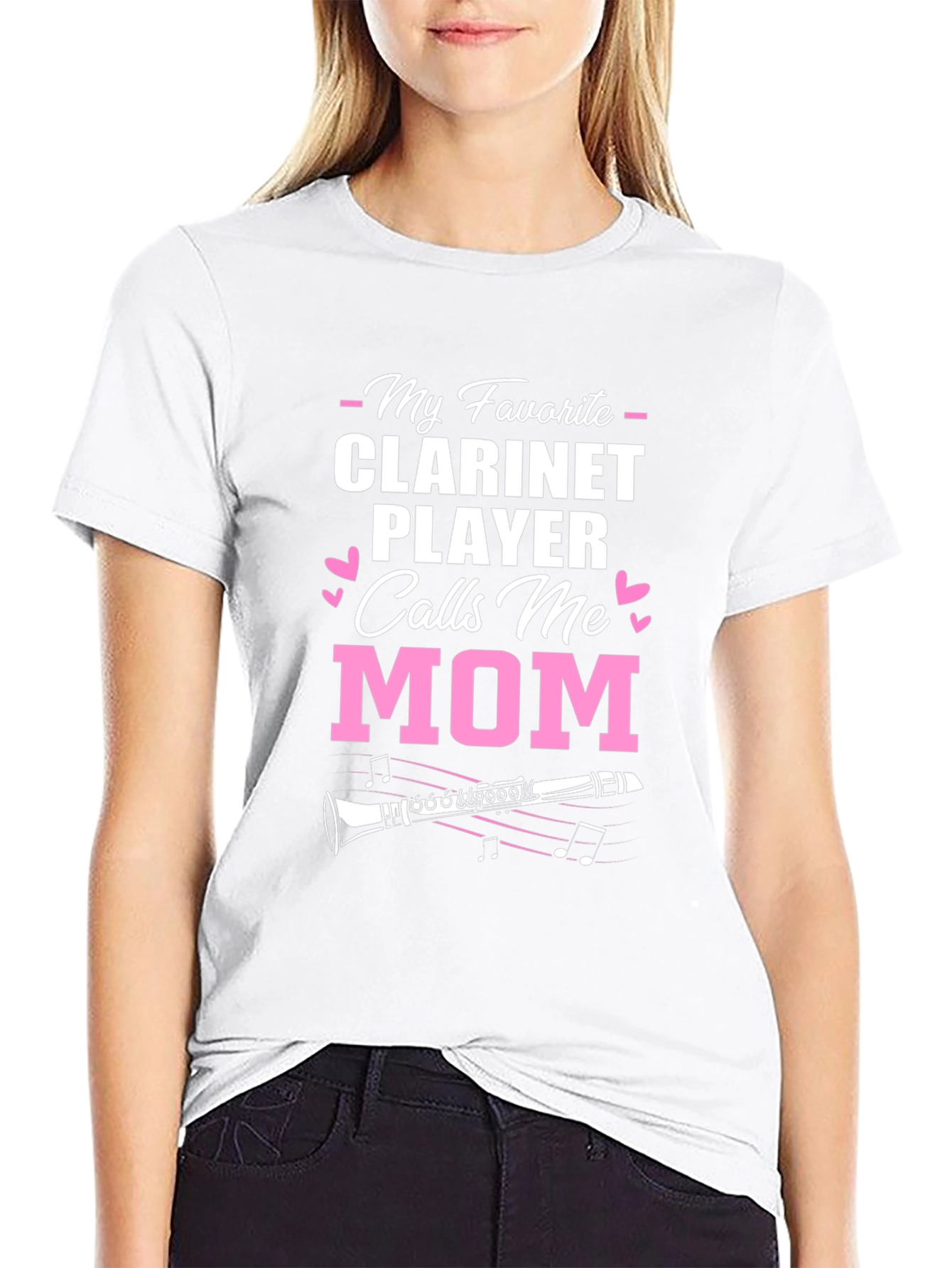 Clarinet Player Mom Graphic T-Shirt