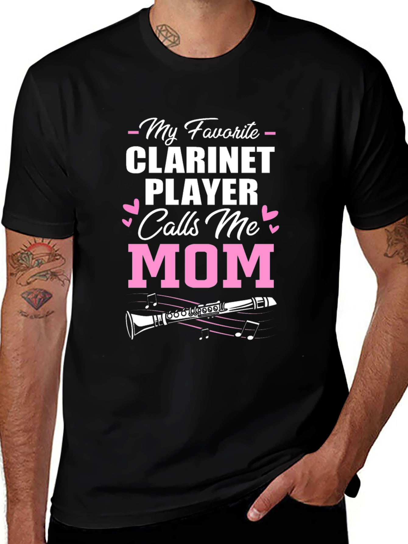 Clarinet Player Mom Graphic T-Shirt