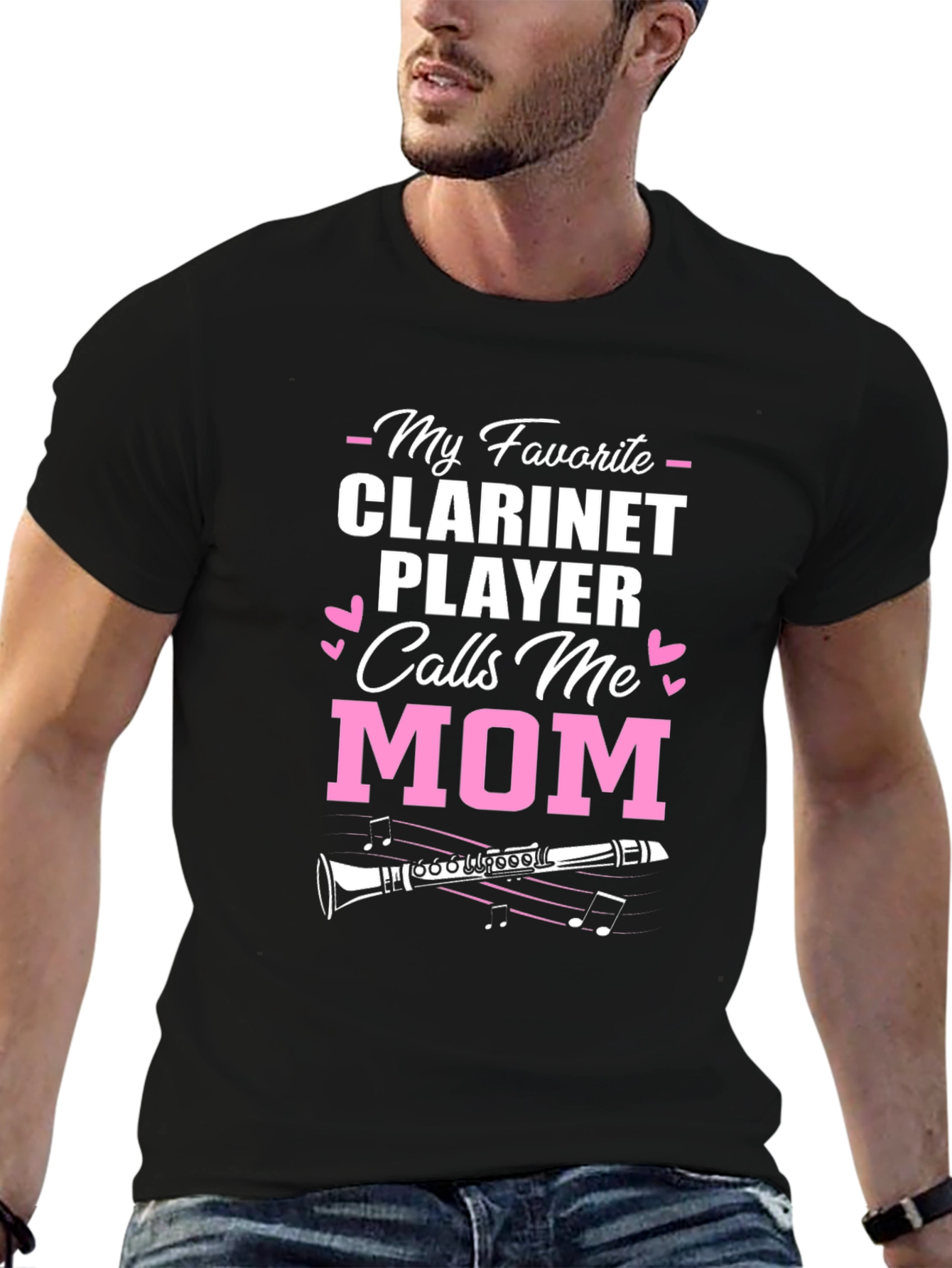 Clarinet Player Mom Graphic T-Shirt